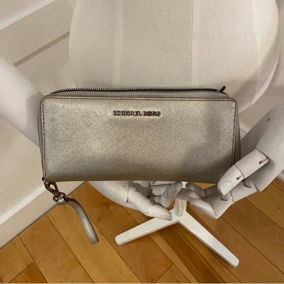 Large, Silver Wallet by Michael Kors - Picture 2 of 4